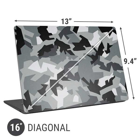 Urban Camouflage Black Universal Laptop 16in (13 x 9.4in) Skin